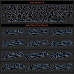 Blau Schwarz-Licht Jersey Baseball Custom Authentic Schwarz