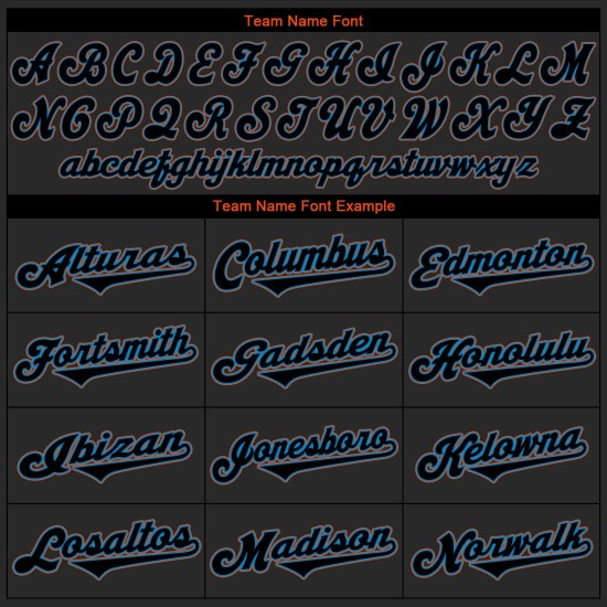 Blau Schwarz-Licht Jersey Baseball Custom Authentic Schwarz