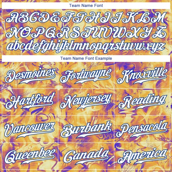 Weiß-Royal 3D Jersey Scratch Graffiti Benutzerdefinierte Authentische Muster Baseball