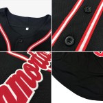 Authentic Baseball Schwarz Custom Jersey Weiß-Grau