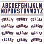 Baseball Trikot Nadelstreifen Custom Royal-Orange Authentic White Royal Baseball Trikot Nadelstreifen Custom Royal-Orange Authentic White Royal