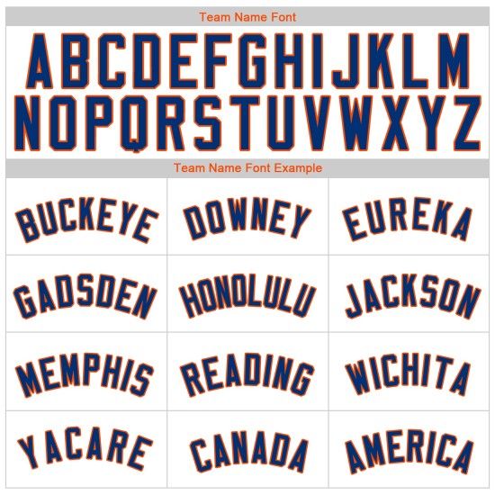 Baseball Trikot Nadelstreifen Custom Royal-Orange Authentic White Royal Baseball Trikot Nadelstreifen Custom Royal-Orange Authentic White Royal