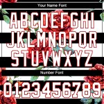 Weiß-Rot Authentic Custom Jersey 3D Design Mandalas Schwarz Baseball Muster