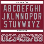 Jersey Drift Custom Baseball Authentic Crimson Grau-Weiß Mode