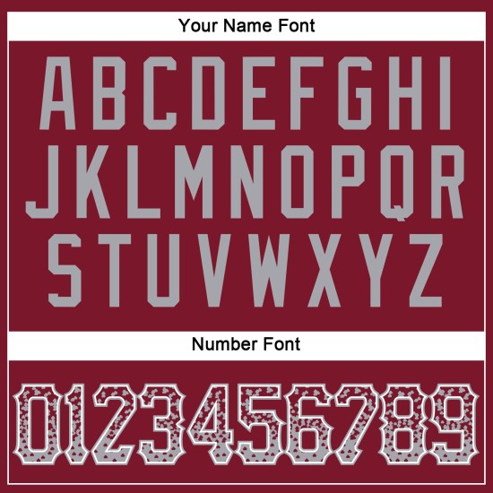 Jersey Drift Custom Baseball Authentic Crimson Grau-Weiß Mode