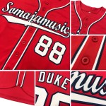 Jersey Baseball Weiß-Schwarz Authentic Custom Rot Jersey Baseball Weiß-Schwarz Authentic Custom Rot