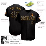 Schwarz-Old Custom Baseball Gold Jersey Schwarz Authentic Schwarz-Old Custom Baseball Gold Jersey Schwarz Authentic