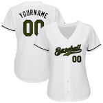 Authentisches White Day Oliv-Schwarzes Baseballtrikot Memorial Custom
