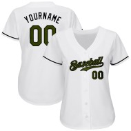 Authentisches White Day Oliv-Schwarzes Baseballtrikot Memorial Custom