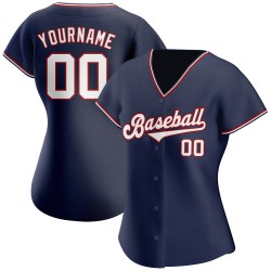 Navy Jersey Baseball Authentic Custom Weiß-Rot Navy Jersey Baseball Authentic Custom Weiß-Rot