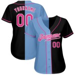 Baseball Pink-Light Jersey Authentic Blau Split Schwarz Custom Fashion Baseball Pink-Light Jersey Authentic Blau Split Schwarz Custom Fashion