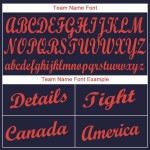 Baseball Orange Custom Navy Trikot