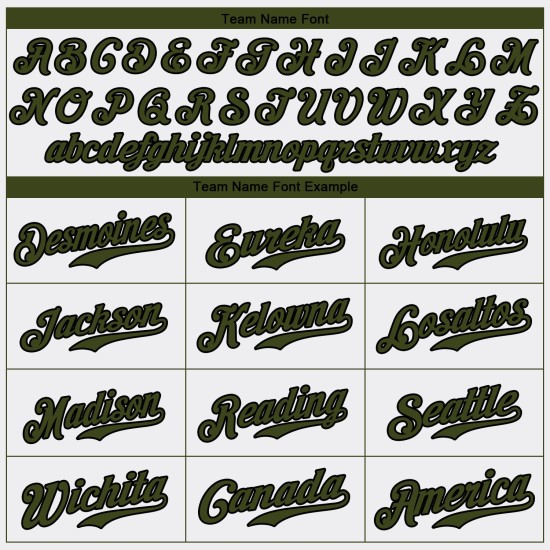 Authentisches White Day Oliv-Schwarzes Baseballtrikot Memorial Custom