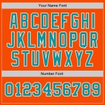 Tone Two Baseball Trikot Authentic Teal-Weiß Custom Orange Tone Two Baseball Trikot Authentic Teal-Weiß Custom Orange