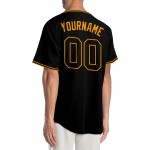 Baseball Schwarz-Gold Trikot Authentic Custom Schwarz