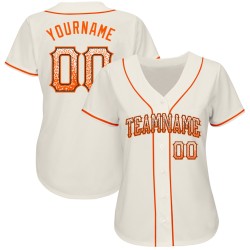 Authentisches Creme Fashion Drift Custom Baseball Orange-Schwarzes Trikot Authentisches Creme Fashion Drift Custom Baseball Orange-Schwarzes Trikot