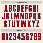 Red-Royal Custom Baseball Creme Trikot Authentic