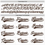 Jersey Nadelstreifen Baseball Authentic Braun Custom Weiß Rot-Braun