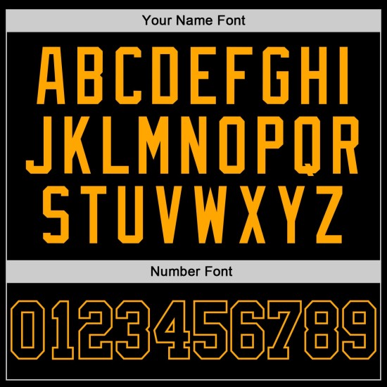 Baseball Schwarz-Gold Trikot Authentic Custom Schwarz