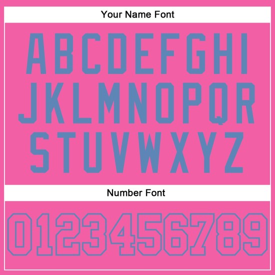 Blaues Baseball-Trikot in Pink-Hellpink, authentisch Blaues Baseball-Trikot in Pink-Hellpink, authentisch