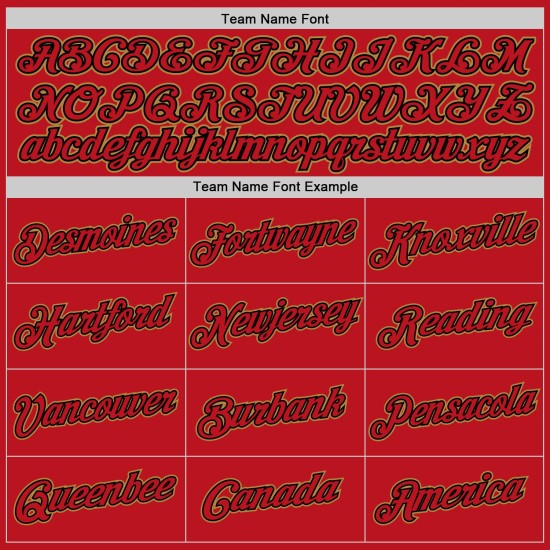 Authentisches Baseball-Trikot in Rot-Schwarz