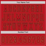 Authentisches Baseball-Trikot in Rot-Schwarz