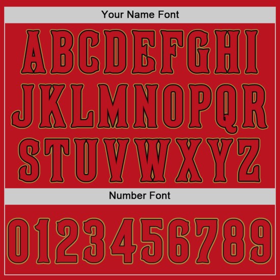 Authentisches Baseball-Trikot in Rot-Schwarz