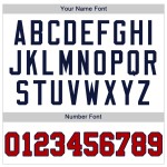 Benutzerdefiniertes rot-marineblaues Baseballtrikot, weiß, authentisch Benutzerdefiniertes rot-marineblaues Baseballtrikot, weiß, authentisch