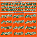 Custom Tone Two Orange Jersey Kelly Grün-Weiß Authentic Baseball Custom Tone Two Orange Jersey Kelly Grün-Weiß Authentic Baseball