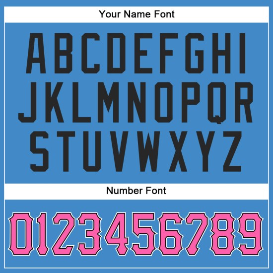 Powder Jersey Custom Authentic Baseball Rosa-Schwarz Blau