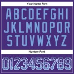 Jersey Blau-Weiß Lila Benutzerdefinierte Authentic Fashion Drift Light Baseball