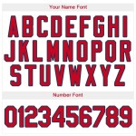 Jersey Weiß Rot-Navy Baseball Custom