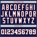 Navy Jersey Baseball Authentic Custom Weiß-Rot