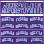 Jersey Blau-Weiß Lila Benutzerdefinierte Authentic Fashion Drift Light Baseball