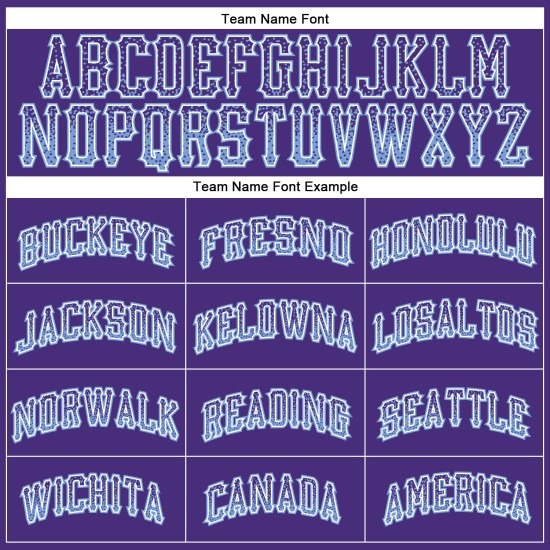 Jersey Blau-Weiß Lila Benutzerdefinierte Authentic Fashion Drift Light Baseball