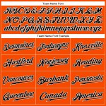 Schwarz-Weiß Custom Orange Authentic Baseball Ärmelloses Trikot Schwarz-Weiß Custom Orange Authentic Baseball Ärmelloses Trikot