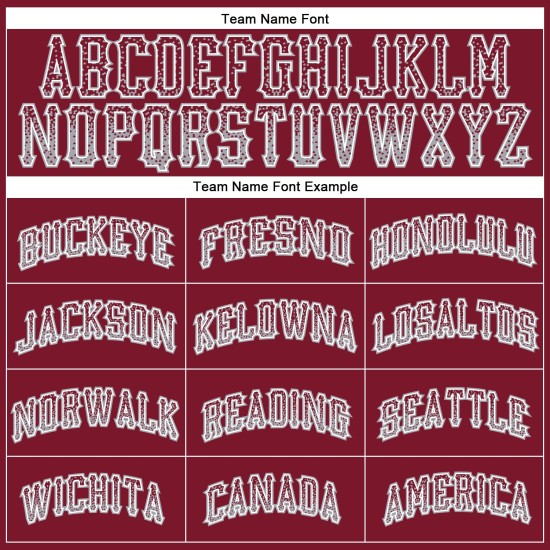 Jersey Drift Custom Baseball Authentic Crimson Grau-Weiß Mode