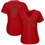 Authentisches Baseball-Trikot in Rot-Schwarz