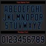 Blau Schwarz-Licht Jersey Baseball Custom Authentic Schwarz