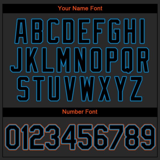 Blau Schwarz-Licht Jersey Baseball Custom Authentic Schwarz