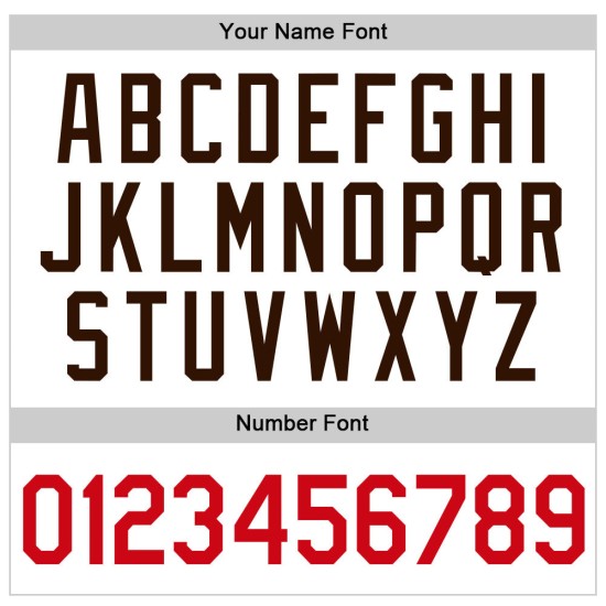 Jersey Nadelstreifen Baseball Authentic Braun Custom Weiß Rot-Braun