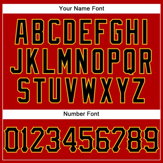 Benutzerdefinierte schwarz rot Jersey authentische Baseball Nadelstreifen schwarz-gold Benutzerdefinierte schwarz rot Jersey authentische Baseball Nadelstreifen schwarz-gold