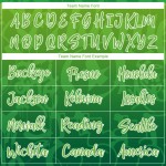 Baseball Jersey Graffiti Grün Benutzerdefiniertes authentisches Muster Grün-Weiß 3D