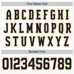 Jersey Authentic Baseball Weiß Custom Navy Navy-Gold Nadelstreifen