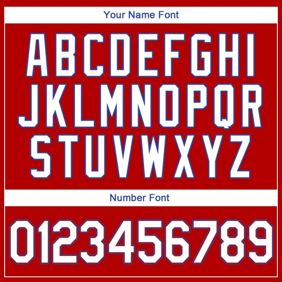 Baseball Custom Weiß-Royal Rippenstrick Rot Jersey Shirt Authentic Throwback