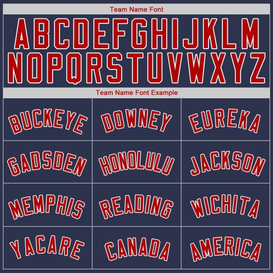 Benutzerdefiniertes authentisches Marineblaues Baseballtrikot in Rot-Weiß