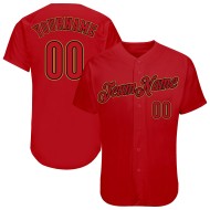 Authentisches Baseball-Trikot in Rot-Schwarz