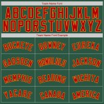 Grünes Kelly-Trikot in Rot-Gold, authentisches Baseball-Custom