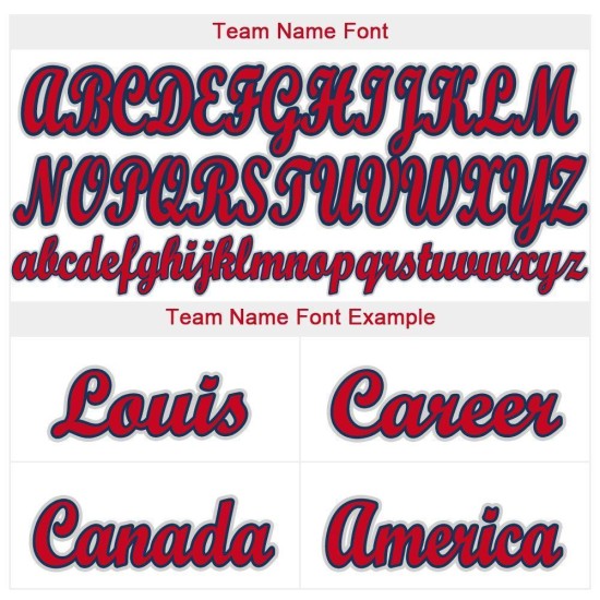 Jersey Weiß Rot-Navy Baseball Custom