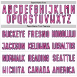 Blau-Rosa Jersey Authentic Light Custom Baseball Weiß